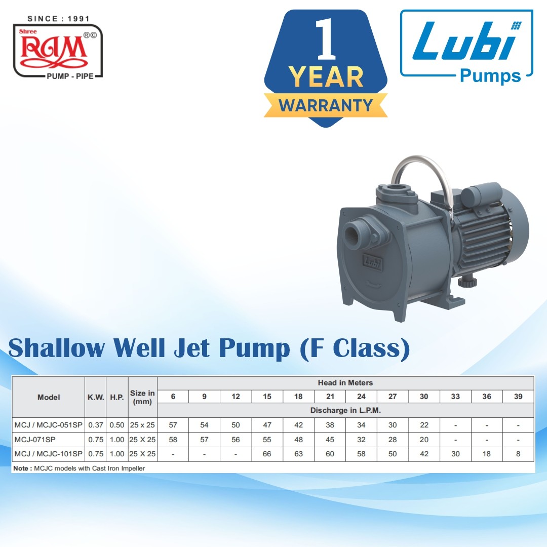 LUBI Shallow Well Jet Pump (F Class)